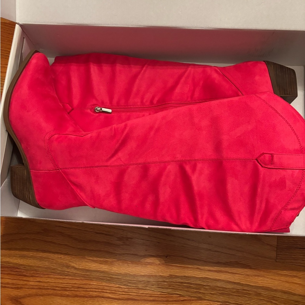 Vibrant Pink Knee-High Boots